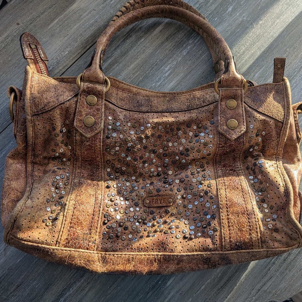 Frye Brown Studded Women's Bag